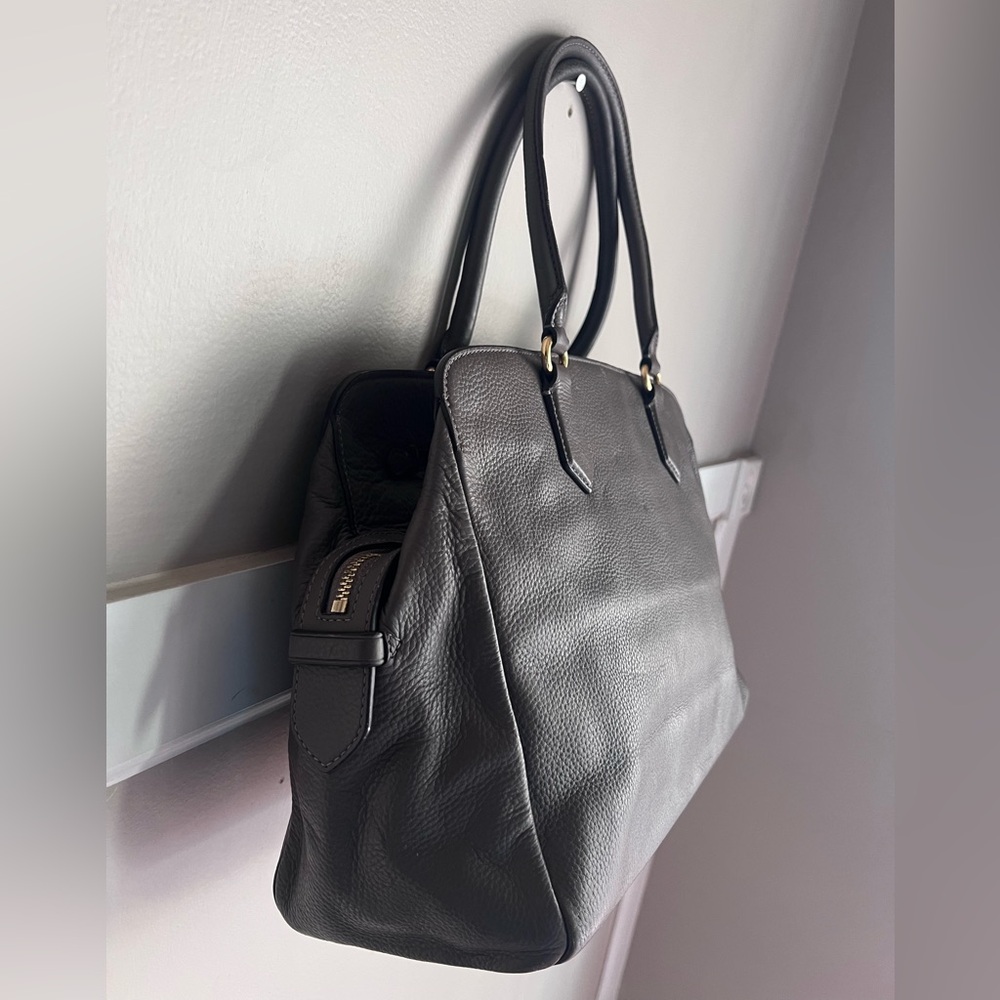 Cole Haan Gray Leather Tote Bag - Picture 3 of 10